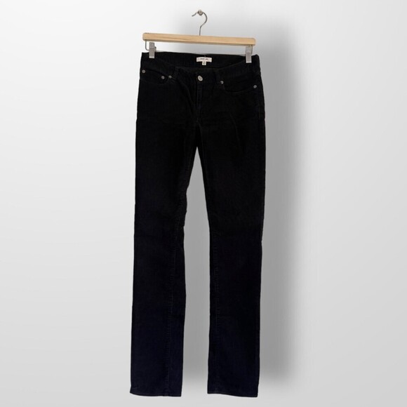Helmut Lang Denim - Helmet Lang Mini Corduroy Black Pant